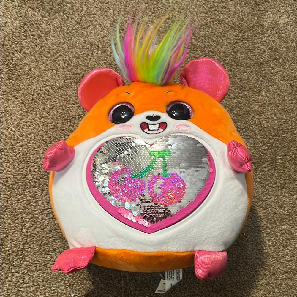 Rainbocorns Hamster Flippy Sequin Plush Stuffed Animal Toy